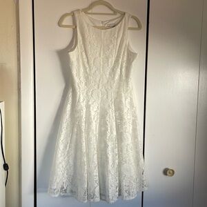 J.Taylor white lace dress